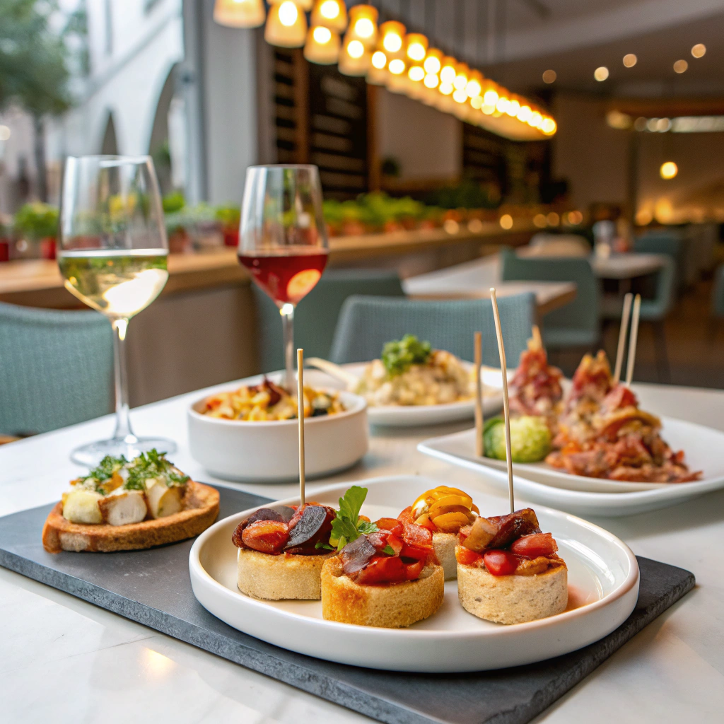 Eleganckie tapas jedzenie w Cal Pep