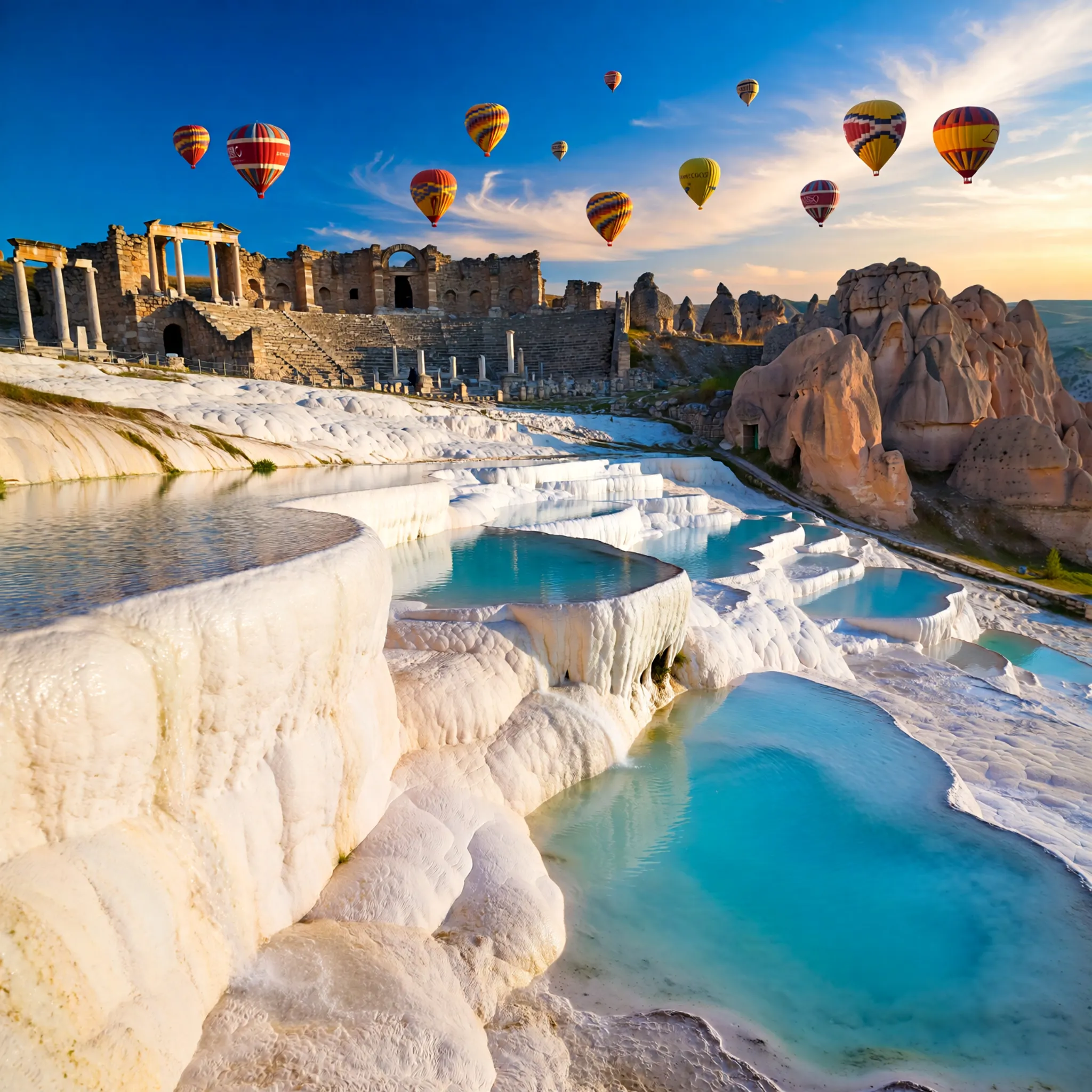 Wycieczki fakultatywne do Pamukkale i Kapadocji jako rozszerzenie pobytu